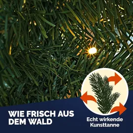CASARIA Weihnachtsgirlande 2er-Set 10m In-/Outdoor geschmückt