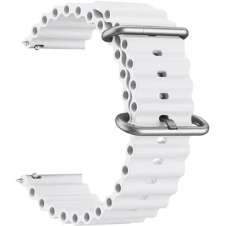 ZGCE Silikon Ocean Uhrenarmband 22mm Armband für Damen Herren, Schnellverschluss Watch Uhren Ersatzarmband, Weiches Wasserdichtes Sport Armbänder, Weiß