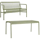 HAY - Palissade Tisch + Dining Bench, olive
