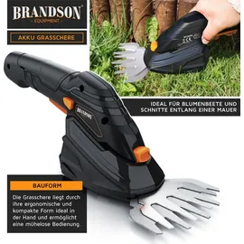Brandson Akku-Strauchschere inkl. Teleskopstange 90-130 cm, Ladegerät und 2000 mAh
