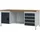 Bedrunka & Hirth Werkbank grau lichtgrau B2000xH859xT750mm Buche Multiplex 40mm 5 Schubl.1 Tür
