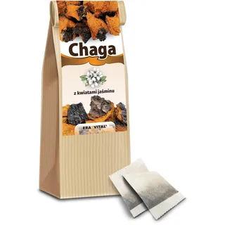 Chaga Pilz mit Jasmin Blüten portioniert in 60 Beuteln je 1g wild gesammelt Schonend getrocknet vegan inkl. Broschüre mit vielen Rezepten (60 stück (1er Pack))