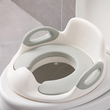 JOIEYOU Toilettensitz Kinder Toilettenaufsatz, Kinder WC Sitz Klositz Aufsatz mit Griffe Anti-Rutsch Kissen, Toilettentrainer für Kinder ab 1-8 Jahr (Weiß)