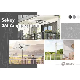 Sekey Balkonschirm 200 x 125 cm Creme