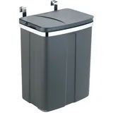 Wenko Tür-Abfalleimer 12 l Grau