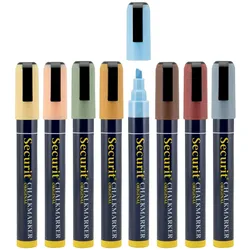 Securit® Flüssigkreidemarker - Erdtöne, 8er Set - mittlere Spitze 2-6mm - Tasche