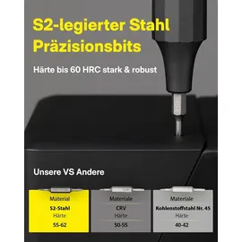 HOTO Präzisionsschraubendreher-Set 24 in 1 Grau/Schwarz