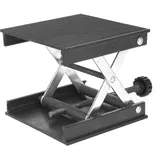 Hubtisch Plattformen, Hebebühne Kunststoffplatte und Metallhalterung Hebebühnenständer für LaborTool und Level, 90 x 90 mm schwarz