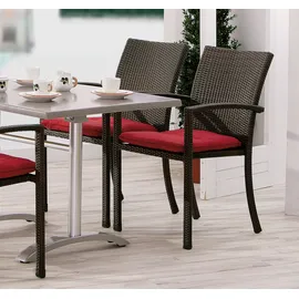 BEST Freizeitmöbel Samoa Stapelsessel 57 x 63 x 88 cm warm-grey