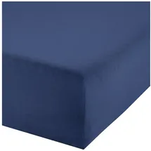 Erwin Müller Spannbettlaken Baumwolle-Jersey-Elasthan 90 x 190 - 100 x 220 cm Blau