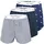 Happy Shorts Boxershorts Blau / Grau / Schwarz / Weiß XXL 3er Pack