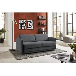 Schlafsofa PLACES OF STYLE "Limone", grau (anthrazit), B:178cm H:82cm T:93cm, Sofas, für Dauerschläfer geeignet inklusive hochwertige Matratze