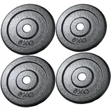 Lisaro Hantelscheiben Set, 20kg | 4 x 5kg Gewichtsscheibe | Bohrung Ø 30/31 mm | Profi Gusseisen Scheiben, Fitness Scheiben, Gewichte für Hantel, Langhantel