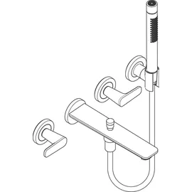 Hansgrohe Axor Citterio C 3-Loch Wannenarmatur Polished Black Chrome