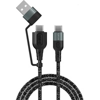 4smarts USB-C & -A/USB-C Kabel ComboCord CA 1,5m textil