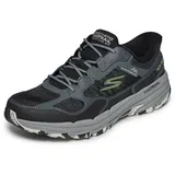 SKECHERS Go Run Trail Altitude 2.0 Rocky Hill Slip-InTurnschuhe, Black And Gray Leather/Textile, 43