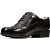 CLARKS Damen Hamble Oak Derby, Schwarzes Leder, 37.5
