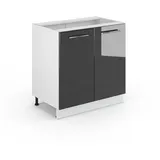 Vicco Spülenschrank Fame-Line 80 x 51,5 x 81,5 cm Anthrazit