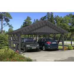 Skan Holz Schwarzwald - Satteldach Doppelcarport 684 cm Holzcarport