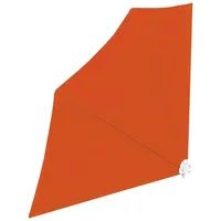 Homgoday Terracotta-Rot Faltbarer Balkonfächer, UV-beständig, 140x140cm - Wandmontage Model41581
