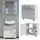 Vicco Waschbeckenunterschrank 60 x 60,8 x 33 cm Weiß Hochglanz