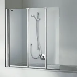 DUSCHOLUX Bella Vita C Faltduschwand 3-teilig Maßanfertigung bis 140 x 150 cm für Badewannen, Montage links mit CareTec Pro-Beschichtung