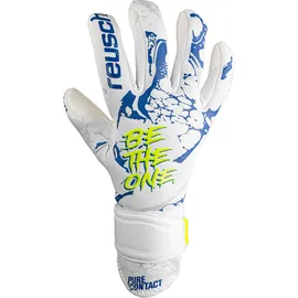 Reusch Torwarthandschuhe Pure Contact Silver Junior Weiß/Deep Blue 6
