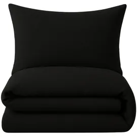 nyvi Biber Winter Bettwäsche Deluxe Schwarz 155 x 240 cm
