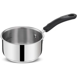 Lagostina Pratica Suppentopf mit langem Griff für Induktion, Grau, 14 cm, Edelstahl