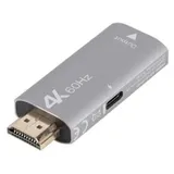 LANBERG HDMI zu DisplayPort Adapter 4K grau/Silber