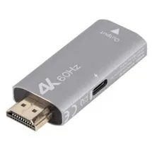 LANBERG HDMI zu DisplayPort Adapter 4K grau/Silber