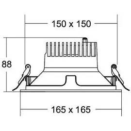 Brumberg Einbauleuchte 1er Pack quadratisch 3000K