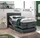 ed-lifestyle polstermöbel Saba Boxspringbett 120x200cm inkl. Motor Dunkelgrau, Ausführung:Variante 2 - Schwarz