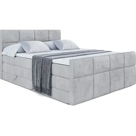 altdecor Boxspringbett ARDENI-Z KING - 160x200 - H3/H4 - Hellgrau