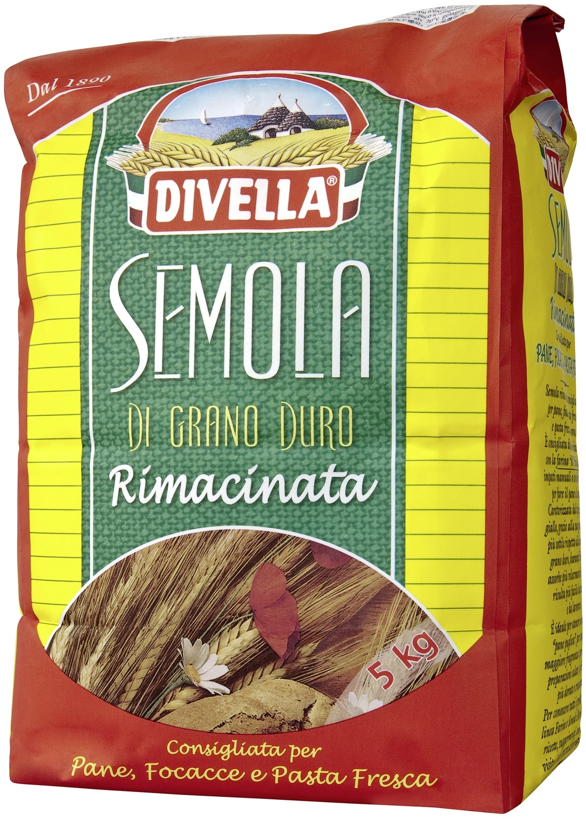 Divella Semola Mehl aus Hartweizengrieß (5 kg)