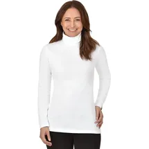 TRIGEMA Rollkragenshirt TRIGEMA "TRIGEMA Rollkragenshirt", Damen, Gr. M, weiß, 95% Baumwolle, 5% Elasthan, Basic, Shirts