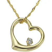 Fascination by Ellen K. Halskette 333/- Gold Zirkonia weiß Charms & Kettenanhänger Damen