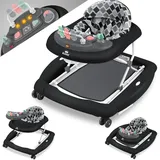 Kidiz KIDIZ® 4in1 Lauflernhilfe Babywalker Spiel- und Lauflernwagen Gehfrei Schaukelfunktion Babywippe mit Rollen, Licht, Musik ,Spielecenter Esstisch Laufstuhl Laufhilfe babys ab 6 Monaten Klappbar