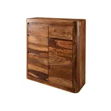 Massivmoebel24 Kommode Sheesham 100x37x111 walnuss gewachst, Toronto 238