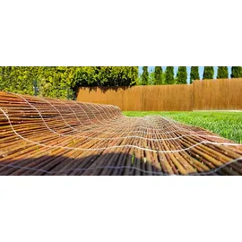 ogrodzenia wiklinowe Windschutz 100 x 500 cm Naturbelassen Holz
