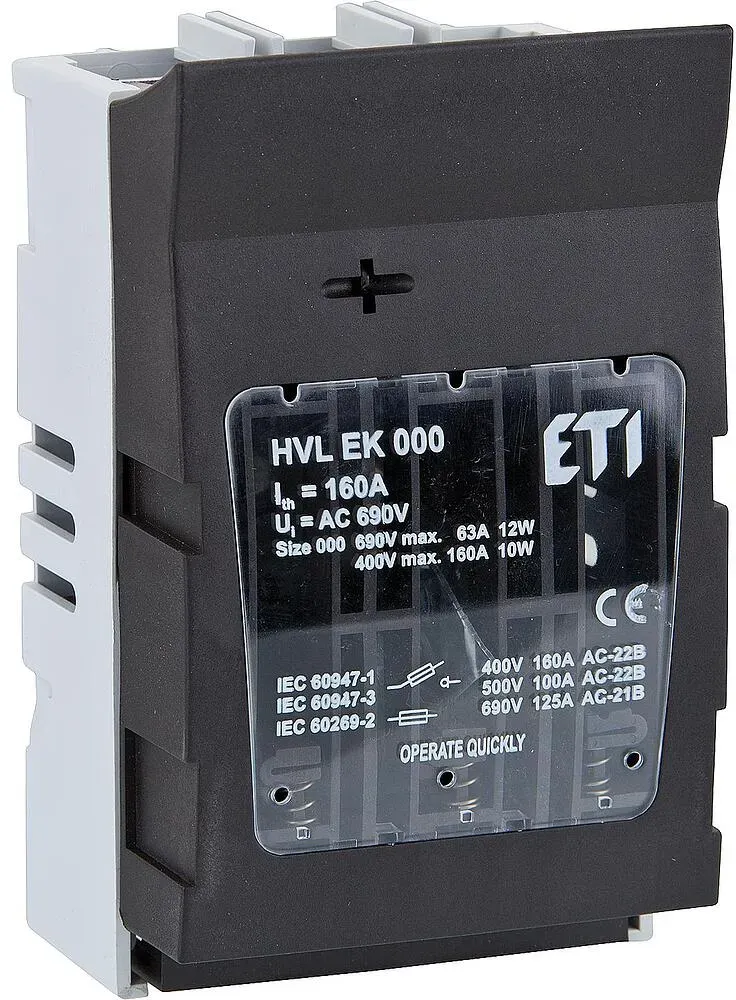 NH-Lasttrennschalter Gr.000 bis 160A, 3-polig ETI
