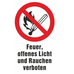 Verbotsschild - Feuer