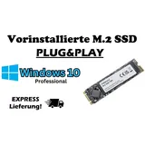 256GB M.2 SSD Festplatte mit vorinstallierten Windows 10 Professional PC Laptop Notebook