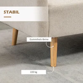 Homcom 2 Sitzer Sofa, Couch mit 2 Wurfkissen, gepolsterter Doppelsofa, mit Samtopik, Armlehne, Loveseat für Wohnzimmer, Schlafzimmer,