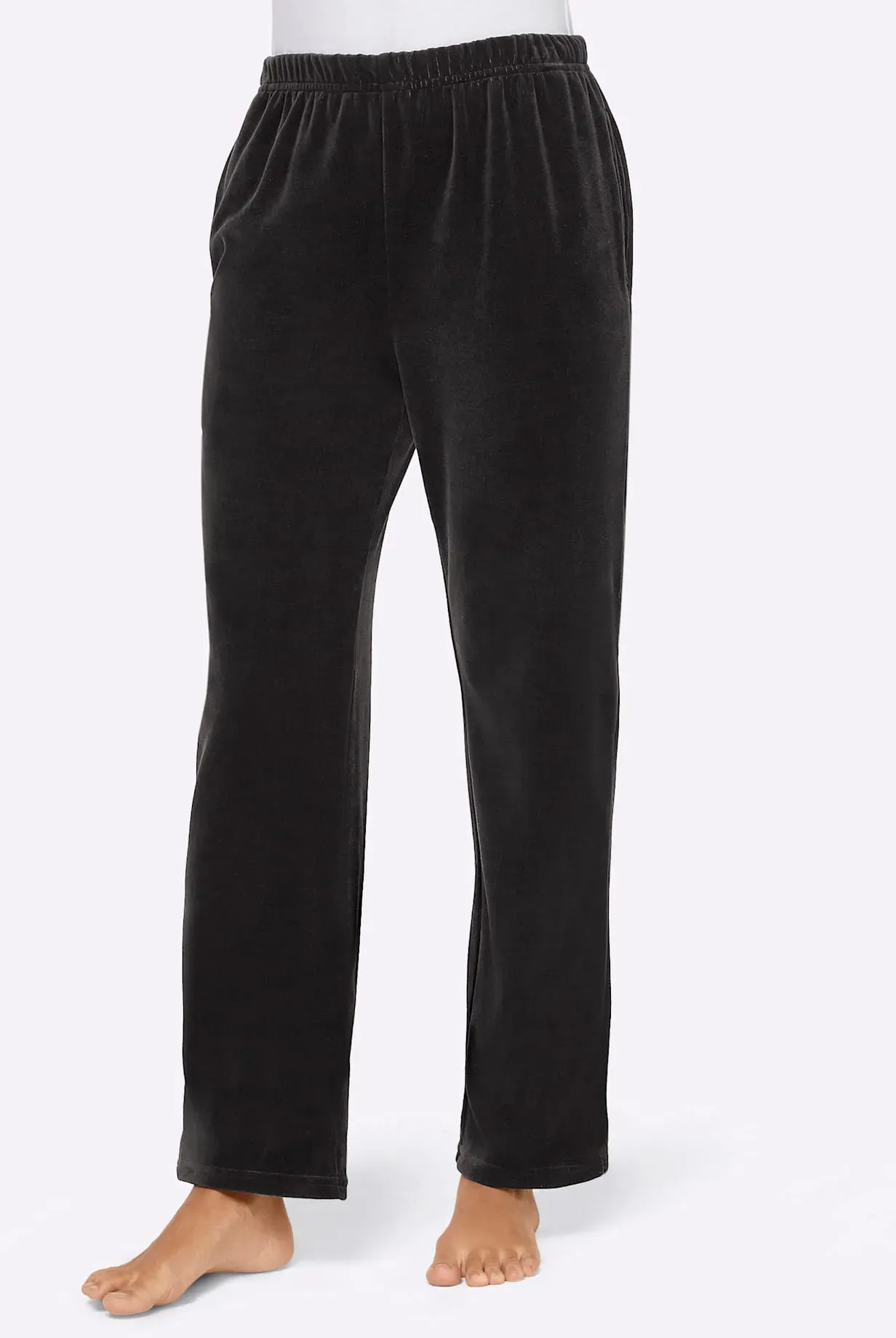 Nickihose FEEL GOOD, Damen, Gr. 20/21, Kurzgrößen, grau (anthrazit), 80% Baumwolle, 20% Polyester, unifarben, Hosen