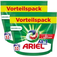 Ariel All-in-1 PODS Flüssigwaschmittel Kapseln, 106 Waschladungen, Universal, Kraftvolle Fleckenentfernung, Strahlende Sauberkeit, Frischer Duft, Waschmittel für weiße & bunte Wäsche