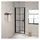 vidaXL Duschtür Hartglas 81x195 cm Schwarz