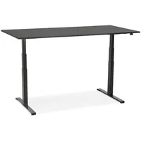 KADIMA DESIGN Schreibtisch, schwarz Holzwerkstoff, Rechteckig,Rechteckig, Kufe, 80x127x80 cm
