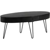 Wohnling Couchtisch Schwarz Mango 100 cm x 50 x 40 cm