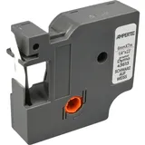 Ampertec Label Band kompatibel zu Dymo D1 43613 (S0720780) schwarz auf weiß 6mm x 7m